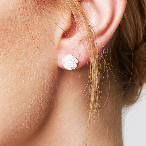 

Women's Stud Earrings Flower Cheap Ladies Basic Simple Style Fashion Sterling Silver Earrings Jewelry Silver For Wedding Party Gift Daily Casual Masquerade