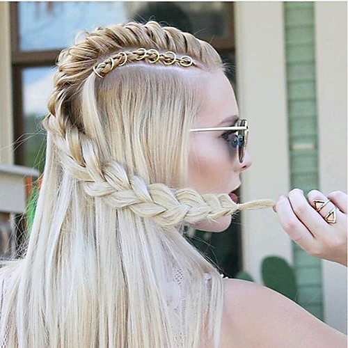 

Wig Accessories Metal Braiding Beads Daily Classic Golden Silver