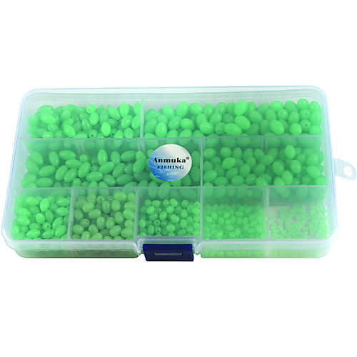 

Fishing Tackle Box Fishing UV Soft Glow Beads Fishing Phosphorescent Beads 900 pcs Fishing Glow in the Dark Kits Lightweight Plastics Jigging Sea Fishing Bait Casting / Ice Fishing / Spinning