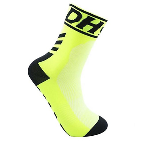 

Compression Socks Athletic Sports Socks Cycling Socks Men's Women's Running Cycling / Bike Bike / Cycling Lightweight Anatomic Design Breathability 1 Pair Nylon Spandex Light Yellow Black / Yellow