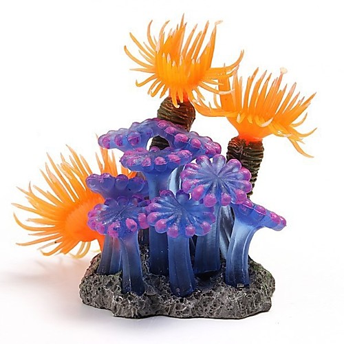 

Fish Tank Aquarium Decoration Fish Bowl Plants Coral Jellyfish Purple Resin Rubber 657 cm