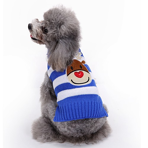 

Dog Coat Sweater Puppy Clothes Reindeer Fashion Holiday Casual / Daily Wedding Christmas Outdoor Winter Dog Clothes Puppy Clothes Dog Outfits Black Red Blue Costume for Girl and Boy Dog Acrylic Fibers