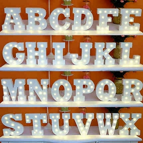 

LED Letter Lights Sign 26 Letters Alphabet Light Up Letters Sign for Night Light Wedding Birthday Party Battery Powered Christmas Lamp Home Bar Decoration