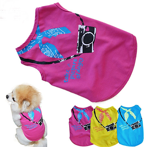 

Cat Dog Shirt / T-Shirt Puppy Clothes Letter & Number Casual / Daily Dog Clothes Puppy Clothes Dog Outfits Yellow Blue Rose Costume for Girl and Boy Dog Cotton XS S M L