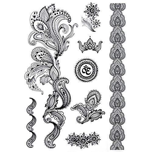 

1 pcs Temporary Tattoos Waterproof / Non Toxic / Halloween Paper Tattoo Stickers / Pattern / Lower Back