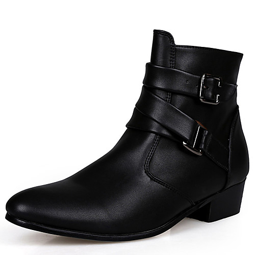

Men's Boots Comfort Shoes Snow Boots Fashion Boots Athletic Casual Outdoor Leather Fabric White Black Khaki Fall Winter / Lace-up / Bootie / EU40