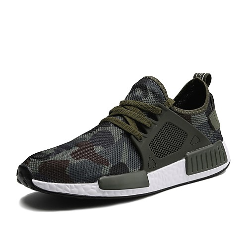 

Men's Trainers Athletic Shoes Light Soles Casual Walking Shoes Mesh Green Gray Fall Spring / Lace-up