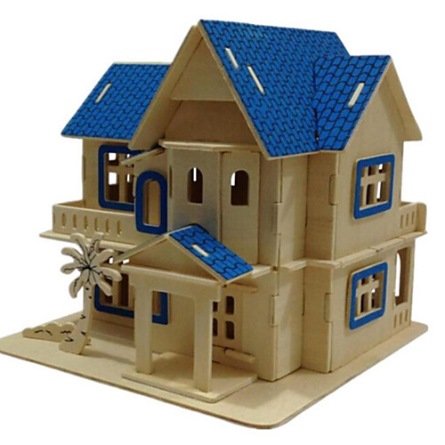 

3D Puzzle Jigsaw Puzzle Wooden Model Famous buildings House Wooden Natural Wood Unisex Toy Gift