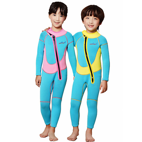 

Dive&Sail Boys' Girls' Full Wetsuit 2mm Neoprene Diving Suit Breathable Warm Quick Dry Long Sleeve Front Zip - Swimming Diving Classic Spring Summer / Anatomic Design / Stretchy / Kid's