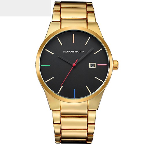 

Men's Sport Watch Military Watch Wrist Watch Japanese Quartz Stainless Steel Black / Silver / Gold Water Resistant / Waterproof Calendar / date / day Creative Analog Charm Luxury Classic Casual Bangle