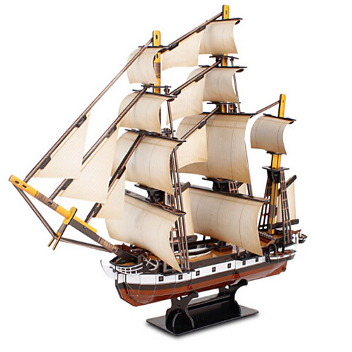 

3D Puzzle Jigsaw Puzzle Warship Ship Natural Wood Unisex Toy Gift