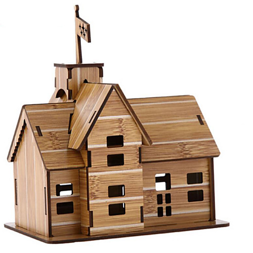 

3D Puzzle Jigsaw Puzzle House Natural Wood Kid's Unisex Toy Gift