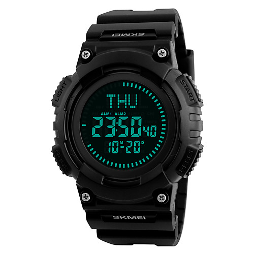 

SKMEI Men's Sport Watch Military Watch Wrist Watch Japanese Digital Quilted PU Leather Black 50 m Water Resistant / Waterproof Alarm Calendar / date / day Digital Fashion Unique Creative - Red Green