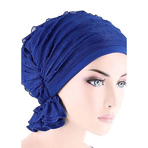 

Women's Turban Active Cotton Floppy Hat-Solid Colored Pleated Fuchsia Wine Royal Blue / Cute / Fabric