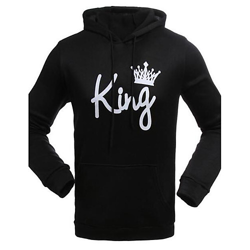 

Men's Hoodie Graphic Text Letter Print Hooded Daily Hoodies Sweatshirts Long Sleeve Black / Fall