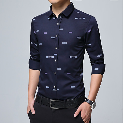 

Men's Shirt Solid Colored Plus Size Long Sleeve Daily Tops Cotton White Black Blushing Pink