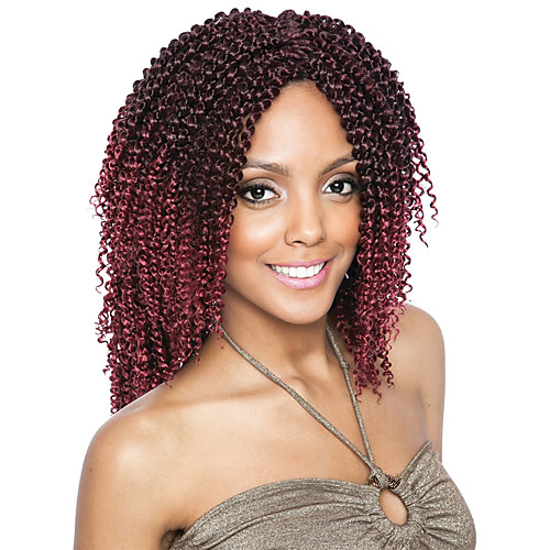 

Curly Braids Hair Accessory Human Hair Extensions Afro Box Braids Ombre Kanekalon Hair Braiding Hair 60 roots / pack