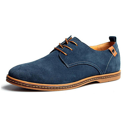 

Men's Oxfords Formal Shoes Suede Shoes Comfort Shoes Wedding Casual Party & Evening Microfiber Camel Black Blue Fall Winter / Lace-up / EU40