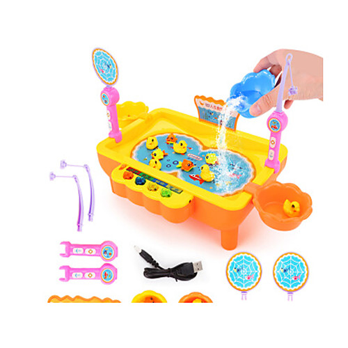 

Fishing Toy Rotating Fishing Toy Fish Magnetic 2 Players Plastics Kid's Toy Gift 1 pcs