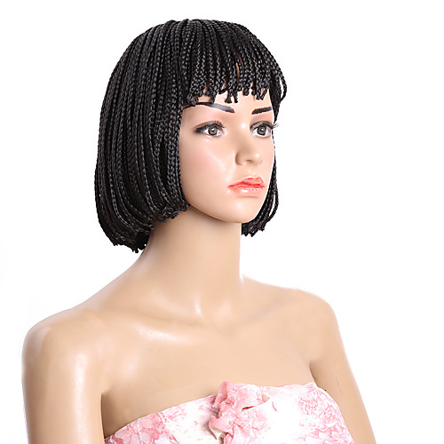 

Synthetic Wig Bob Wig Short Brown Natural Black Synthetic Hair Black Brown