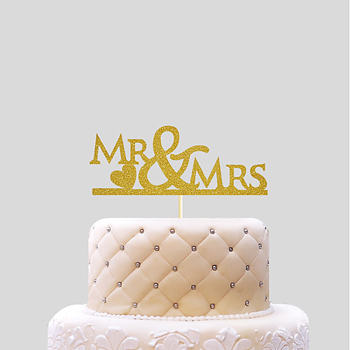 

Cake Topper Wedding Hearts Paper Wedding with 1 PVC Bag