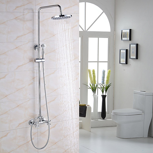 

Shower Faucet - Modern Contemporary Chrome Shower System / Brass