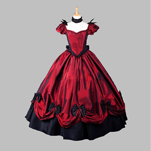 

Witch / Princess / Queen Cosplay Costume / Masquerade Women's Christmas / Halloween / Carnival Festival / Holiday Halloween Costumes Red Print / Solid Color / Lace Victorian / Medieval / Renaissance