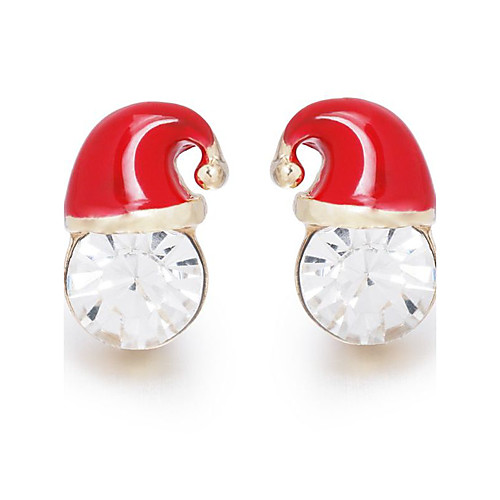 

Women's Synthetic Diamond Stud Earrings Classic Fashion Earrings Jewelry Red For Christmas Evening Party