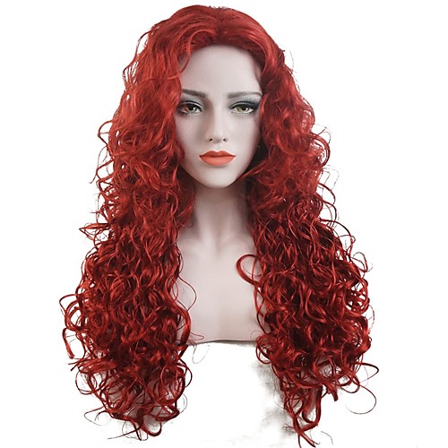 

Synthetic Wig Curly Curly Wig Long Red Synthetic Hair Women's Red StrongBeauty