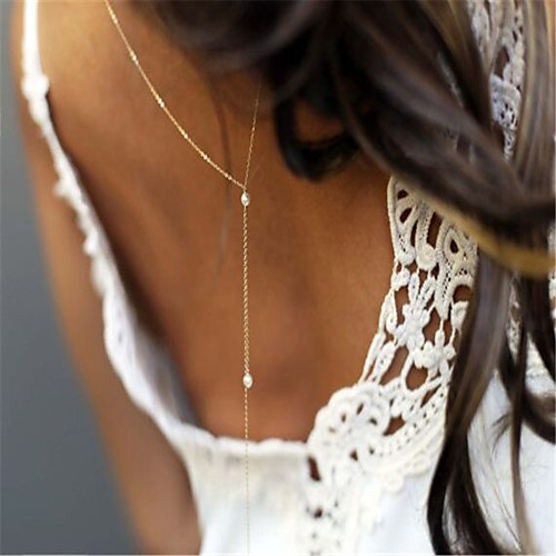 

Body Chain Ladies Simple Fashion Women's Body Jewelry For Party Special Occasion Pearl Imitation Pearl Alloy Gold Silver