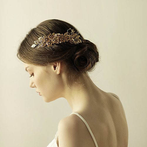 

Brass / Rhinestone / Alloy Hair Combs / Flowers with 1 Wedding / Anniversary / Birthday Headpiece
