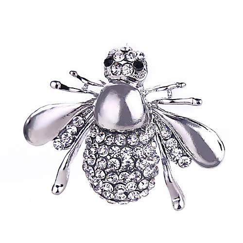 

Women's Crystal Brooches Bee Animal Ladies Classic Fashion everyday Silver Plated Gold Plated Brooch Jewelry Gold Silver For Gift Daily