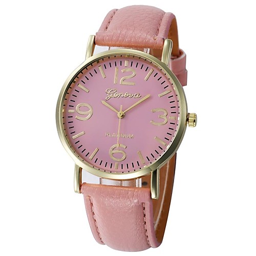 

Women's Wrist Watch Quartz Leather Genuine Leather White / Blue / Red Water Resistant / Waterproof Chronograph Analog Ladies Casual Fashion Elegant - Blue Pink Light Blue / Stainless Steel
