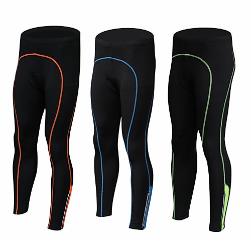 

Realtoo Men's Cycling Tights Bike Tights Pants Bottoms UV Resistant 3D Pad Quick Dry Sports Polyester Black / Green / Black / Blue / Black / Orange Clothing Apparel Bike Wear / Stretchy