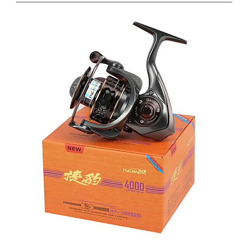 

Fishing Reel Spinning Reel 5.2:1 Gear Ratio 10 Ball Bearings for Spinning / Jigging Fishing / Carp Fishing - Jaguar4000 / Carbon Fiber