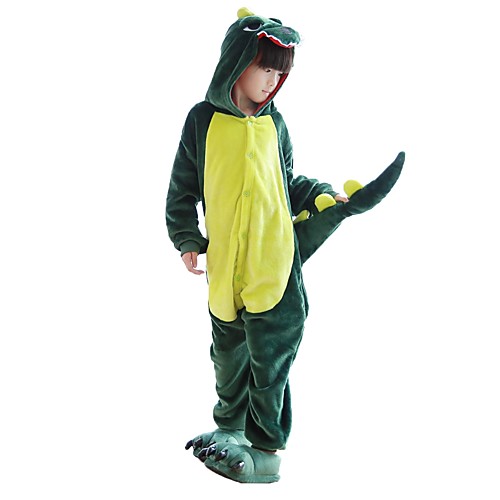 

Kid's Kigurumi Pajamas Dragon Dinosaur Onesie Pajamas Flannel Fabric Green / Pink Cosplay For Boys and Girls Animal Sleepwear Cartoon Festival / Holiday Costumes / Leotard / Onesie / Leotard / Onesie