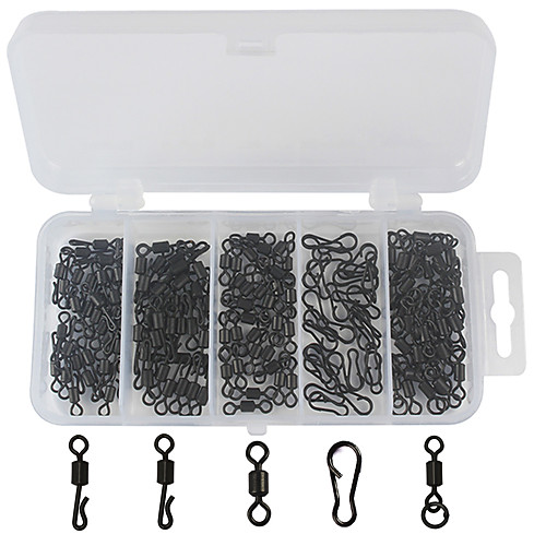 

150 pcs Fishing Tackle Box Fishing Snaps & Swivels Plastics Lightweight Jigging Sea Fishing Bait Casting Ice Fishing Fishing Apparel & Accessories Fishing Removal Tools Fishing Outdoor Recreation