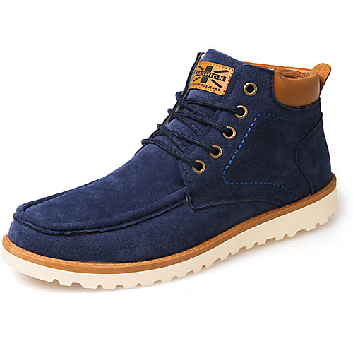

Men's Boots Comfort Fashion Boots Casual PU Black Yellow Blue Fall Winter / Lace-up / EU41