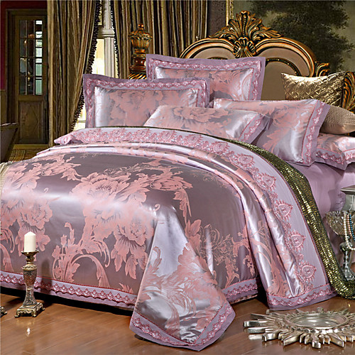 

Duvet Cover Sets Luxury Silk / Cotton Blend Reactive Print 4 Piece Bedding Sets / 400 / 4pcs (1 Duvet Cover, 1 Flat Sheet, 2 Shams) king