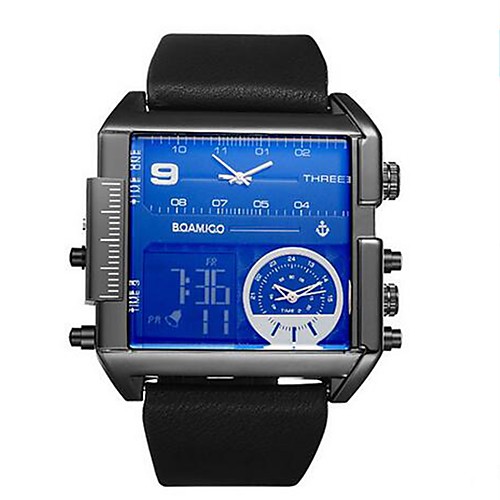 

Men's Sport Watch Digital Watch Analog - Digital Quartz Elegant Water Resistant / Waterproof Calendar / date / day Chronograph / Stainless Steel / Leather / Genuine Leather