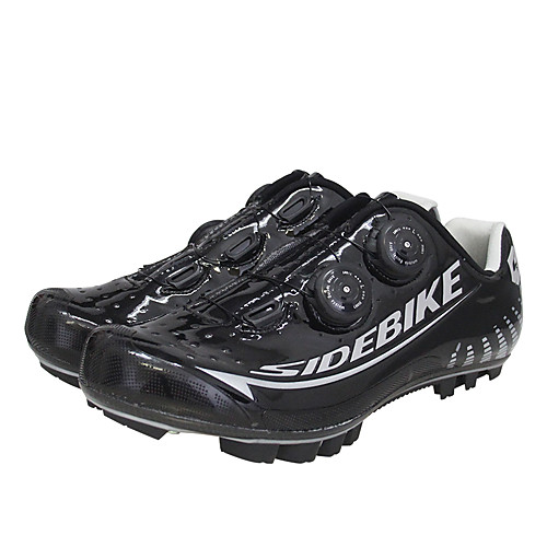 

SIDEBIKE Mountain Bike Shoes Carbon Fiber Anti-Slip Cycling Black Men's Cycling Shoes / Synthetic Microfiber PU