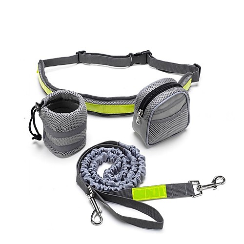 

Cat Dog Leash Hands Free Leash Running Leash Reflective Breathable Running Hiking Walking Camouflage Classic Nylon Black Green