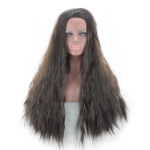 

Cosplay Costume Wig Synthetic Wig Wavy Natural Wave Natural Wave Wavy Layered Haircut Wig Long Natural Black #1B Synthetic Hair Women's Natural Hairline Black