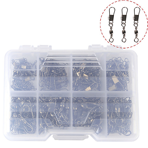 

140 pcs Fishing Tackle Box Fishing Snaps & Swivels Steel Stainless Easy to Use Jigging Sea Fishing Fly Fishing Bait Casting Fishing Removal Tools Fishing Outdoor Recreation Sporting Goods / Spinning