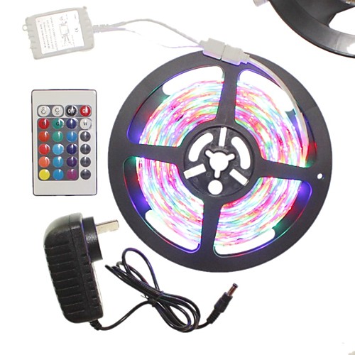 

SENCART 5m Light Sets 300 LEDs 2835 SMD 8mm 1 set RGB Remote Control / RC Cuttable Dimmable 100-240 V / IP65 / Linkable / Self-adhesive / Color-Changing