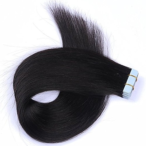 

Tape In Human Hair Extensions Straight Human Hair Human Hair Extensions Women's Black#1B
