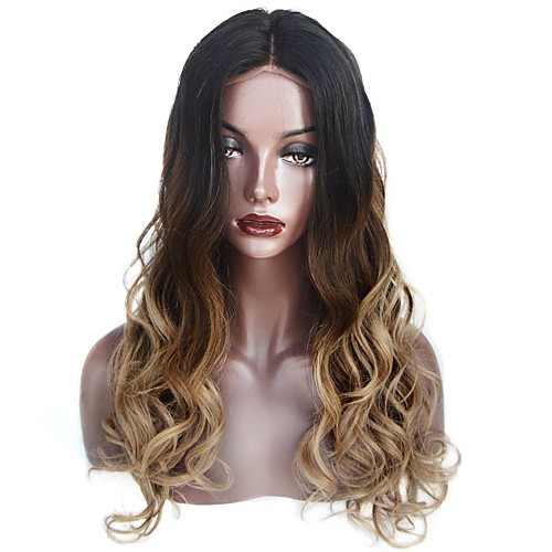 

Human Hair Glueless Full Lace Full Lace Wig Beyonce style Brazilian Hair Body Wave Ombre Wig 130% Density with Baby Hair Ombre Hair Natural Hairline Glueless Women's Medium Length Long Human Hair