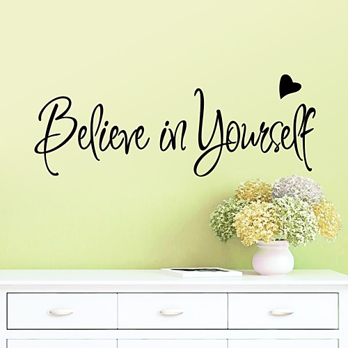 

Fashion / Shapes / Words & Quotes Wall Stickers Plane Wall Stickers Decorative Wall Stickers, Plastic Home Decoration Wall Decal Wall / Window Decoration 1pc 5620cm