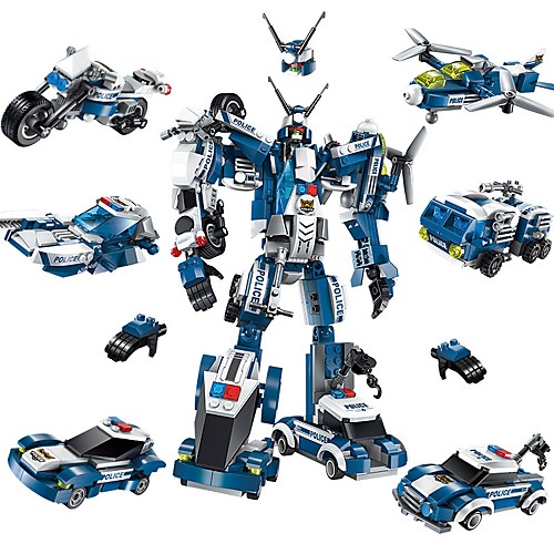 

ENLIGHTEN Robot Building Blocks Military Blocks 577 pcs Robot Police City compatible Legoing New Design DIY Contemporary Classic Classic & Timeless Plane Fighter Boys' Girls' Toy Gift / Kid's