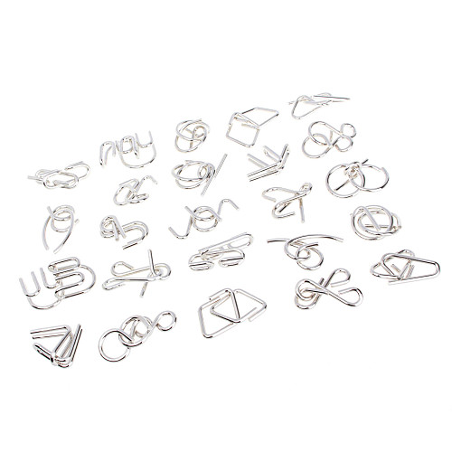 

Nine Serial Toy Chinese Puzzle Ring Solution Buckle Unlatching Intellectual Boys' Girls' Toy Gift 24 pcs / 14 years